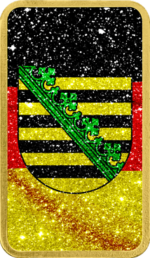 1 Unze Silberbarren Sachsen (Auflage: 100 | teilvergoldet)