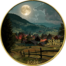 1 Unze Silber Deutsche Waldtiere Wolf 2024 (Auflage: 50 | teilvergoldet)