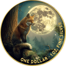 1 Unze Silber Deutsche Waldtiere Fuchs 2024 (Auflage: 50 | teilvergoldet)