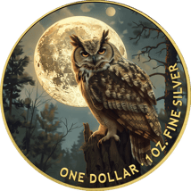 1 Unze Silber Deutsche Waldtiere Eule 2024 (Auflage: 50 | teilvergoldet)