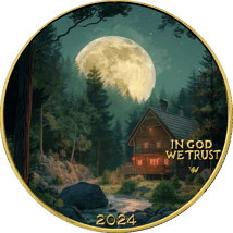 1 Unze Silber Deutsche Waldtiere Eule 2024 (Auflage: 50 | teilvergoldet)