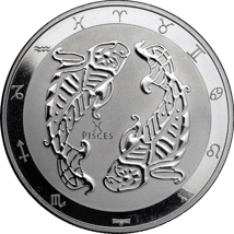 1 Unze Silber Sternzeichen Fische 2024