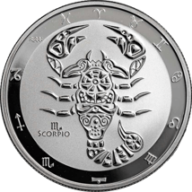 1 oz Silver Zodiac Sign Scorpio 2024