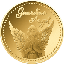 Gold Schutzengel Münze