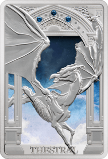 1 Unze Silber Harry Potter Thestral  Magische Kreaturen 2023 PP (Auflage: 2.000 | Polierte Platte)