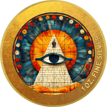 1 Unze Silber Goldenes Ägypten Sonnenauge 2024 (Auflage: 50 | teilvergoldet)