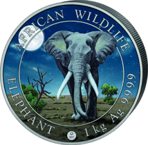 1 kg Silber Somalia Elefant Giant Moon 2025 (Auflage: 100)