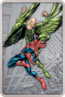 1 Unze Silber Vulture Spider Man Villains 2024 (Auflage: 2.000 | Antik Finish)
