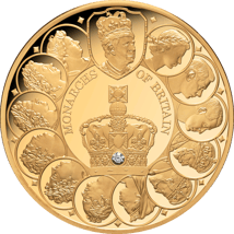 1 Unze Gold Britische Monarchen 2024 (Auflage: 99 | mit Diamant | Polierte Platte)