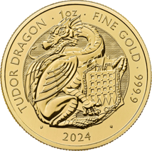 1 Unze Gold The Royal Tudor Beasts Seymour Dragon 2024