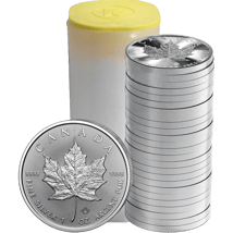 25 x 1 Unze Silber Maple Leaf 2025