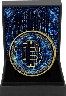 1 Unze Silber Blue Bitcoin (Auflage: 100 | teilvergoldet)