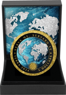 1 Unze Silber Terra Blue Ocean Iced Out 2024 (Auflage: 100 | teilvergoldet)