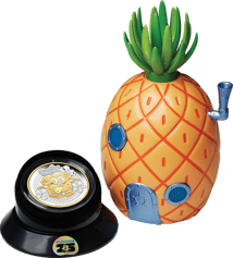 2 Unze Silber SpongeBob Schwammkopf 2024 (Auflage: 2.000 | teilvergoldet | Polierte Platte)