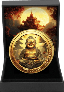 1 Unze Silber Glücksbuddha 2024 (Auflage: 100 | teilvergoldet)