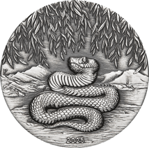 2 Unze Silber Lunar III Schlange 2025 AF (Auflage: 1.888 | Antik Finish)