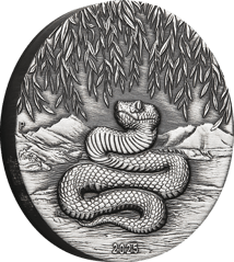 2 Unze Silber Lunar III Schlange 2025 AF (Auflage: 1.888 | Antik Finish)