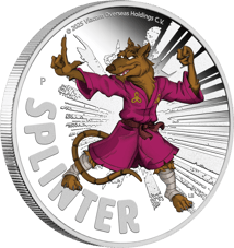 1 Unze Silber Teenage Mutant Ninja Turtles Splinter 2025 PP (Auflage: 5.000 | Polierte Platte | coloriert)