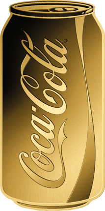 Gold Coca Cola Dose Münze