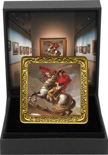 1 Unze Silber Bilderrahmen Louis David - Napoleon Bonaparte (Auflage: 100 | teilvergoldet)