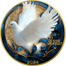 1 Unze Silber Weißer Schutzengel II 2024 (Auflage: 100 | teilvergoldet)