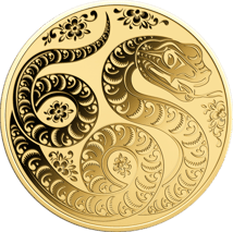 Gold Year of the Snake Münze