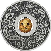 1 Unze Silber Jahr der Schlange 2025 AF (Auflage: 3.000 | bewegliche Schlange | Antik Finish)