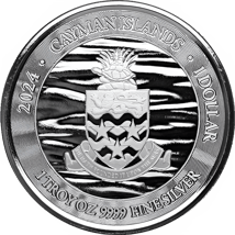 1 Unze Silber Cayman Islands Schildkröte 2024 (Auflage: 25.000)
