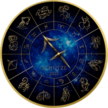 1 Unze Silber Sternzeichen Schütze 2025 (Auflage: 100 | teilvergoldet | mit Diamant)