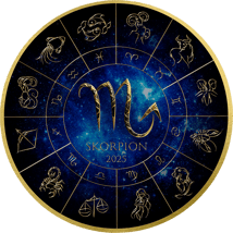 1 Unze Silber Sternzeichen Skorpion 2025 (Auflage: 100 | teilvergoldet | mit Diamant)