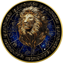 1 Unze Silber Sternzeichen Löwe 2025 (Auflage: 100 | teilvergoldet | mit Diamant)