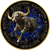 1 Unze Silber Sternzeichen Stier 2025 (Auflage: 100 | teilvergoldet | mit Diamant)
