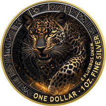 1 Unze Silber African Animals Black and Gold Leopard 2025 (Auflage: 100 | teilvergoldet)
