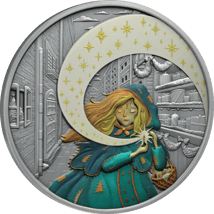 1 Unze Silber Märchen- Das kleine Mädchen mit den Schwefelhölzern 2024 (Auflage: 1.000 | Antik Finish)