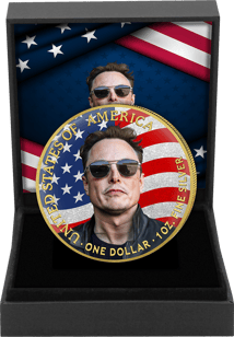 1 Unze Silber Elon Musk 2025 (Auflage: 100 | teilvergoldet)