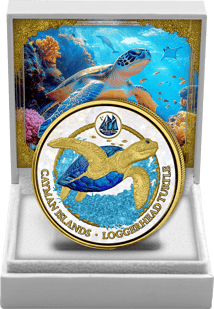 1 Unze Silber Perlmutt Schildkröte 2024 (Auflage: 100 | teilvergoldet)