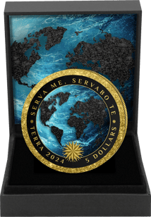 1 Unze Silber Black Terra Iced Out 2024 (Auflage: 100 | teilvergoldet)