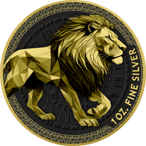 1 Unze Silber Wildkatzen Löwe Iced Out 2024 (Auflage: 100 | teilvergoldet)