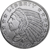 1/10 Unze Silber Incuse Indian