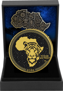 1 Unze Silber Wildkatzen Tiger Iced Out 2024 (Auflage: 100 | teilvergoldet)