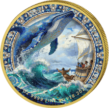 1 Unze Silber Jona und der Wal 2025 (Auflage: 100 | teilvergoldet)