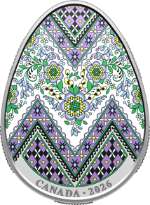 1 Unze Silber Pysanka 2026 (Auflage: 9.500 | Polierte Platte)