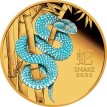 1 Unze Gold Lunar III Jahr der Schlange 2025 (Auflage: 188 | Polierte Platte)