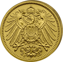 1 Mark Silbermünze Deutschland Kaiserreich (Auflage: 500 | vergoldet)