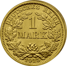 1 Mark Silbermünze Deutschland Kaiserreich (Auflage: 500 | vergoldet)