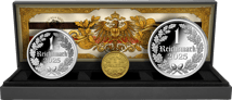 Reichsmark & 1 Mark Deutsches Kaiserreich Silber Set (Auflage: 100 | vergoldet)