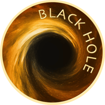 Gold Schwarzes Loch Münze