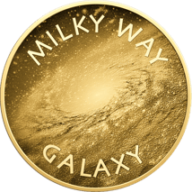 Gold Milchstraße Münze