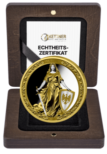 1 Unze Silber Teutonia 2026 (Auflage: 250 | teilvergoldet | Polierte Platte)