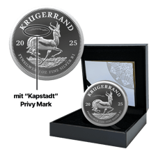 1 oz Silver Krugerrand 2025 (Mintage: 1,000 | Privy Mark Cape Town | Proof)